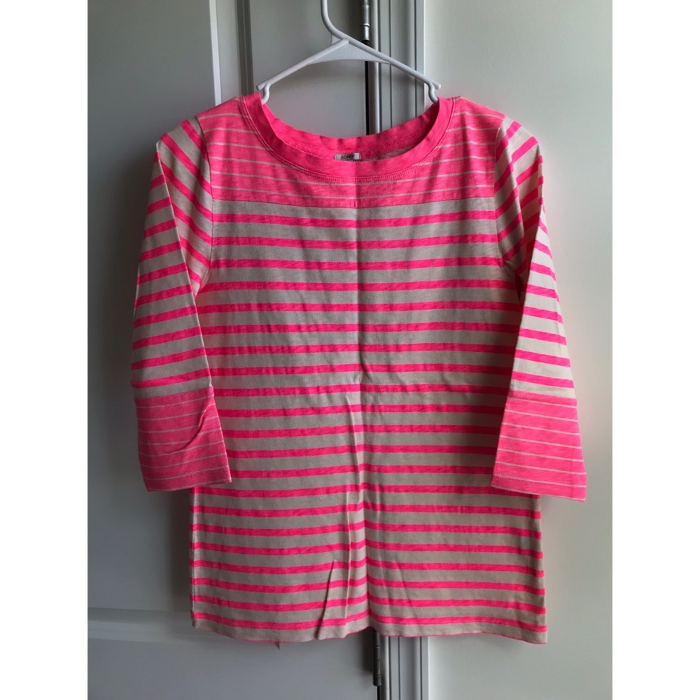 JCrew Women’s Striped 3/4 Sleeve Top M